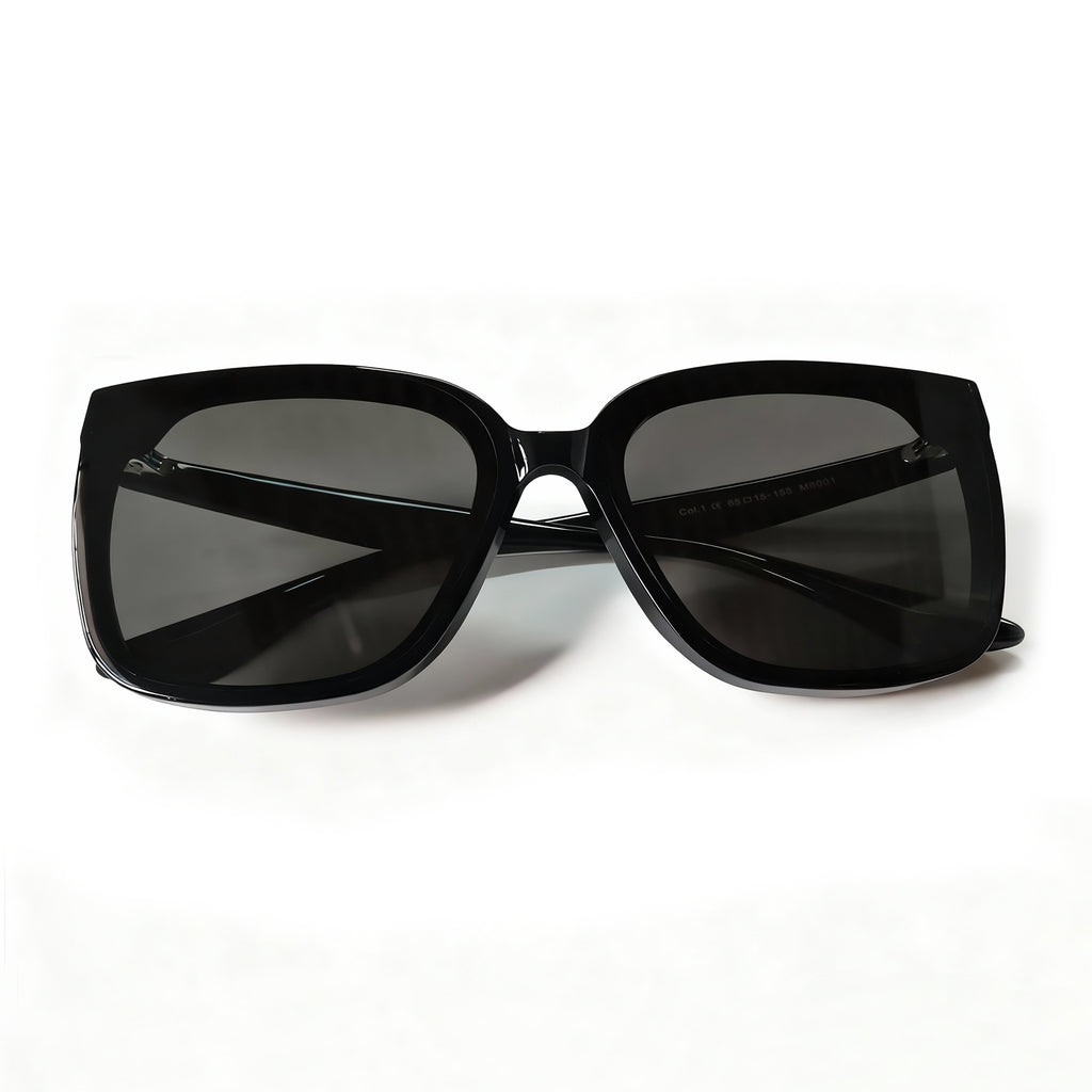 KUKILILO Trendy High-Gloss Acetate Sunglasses with CR39 Lenses - All-Day Comfort & UV Shield