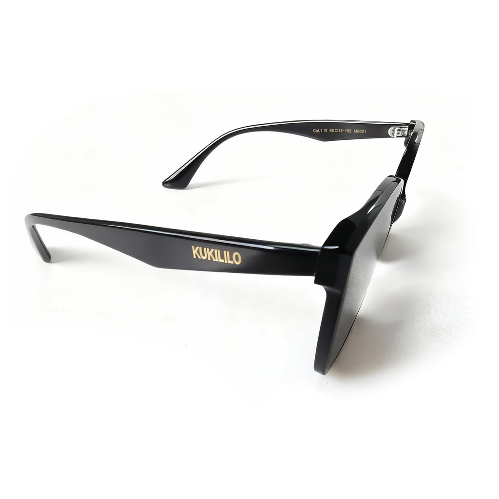 KUKILILO Trendy High-Gloss Acetate Sunglasses with CR39 Lenses - All-Day Comfort & UV Shield