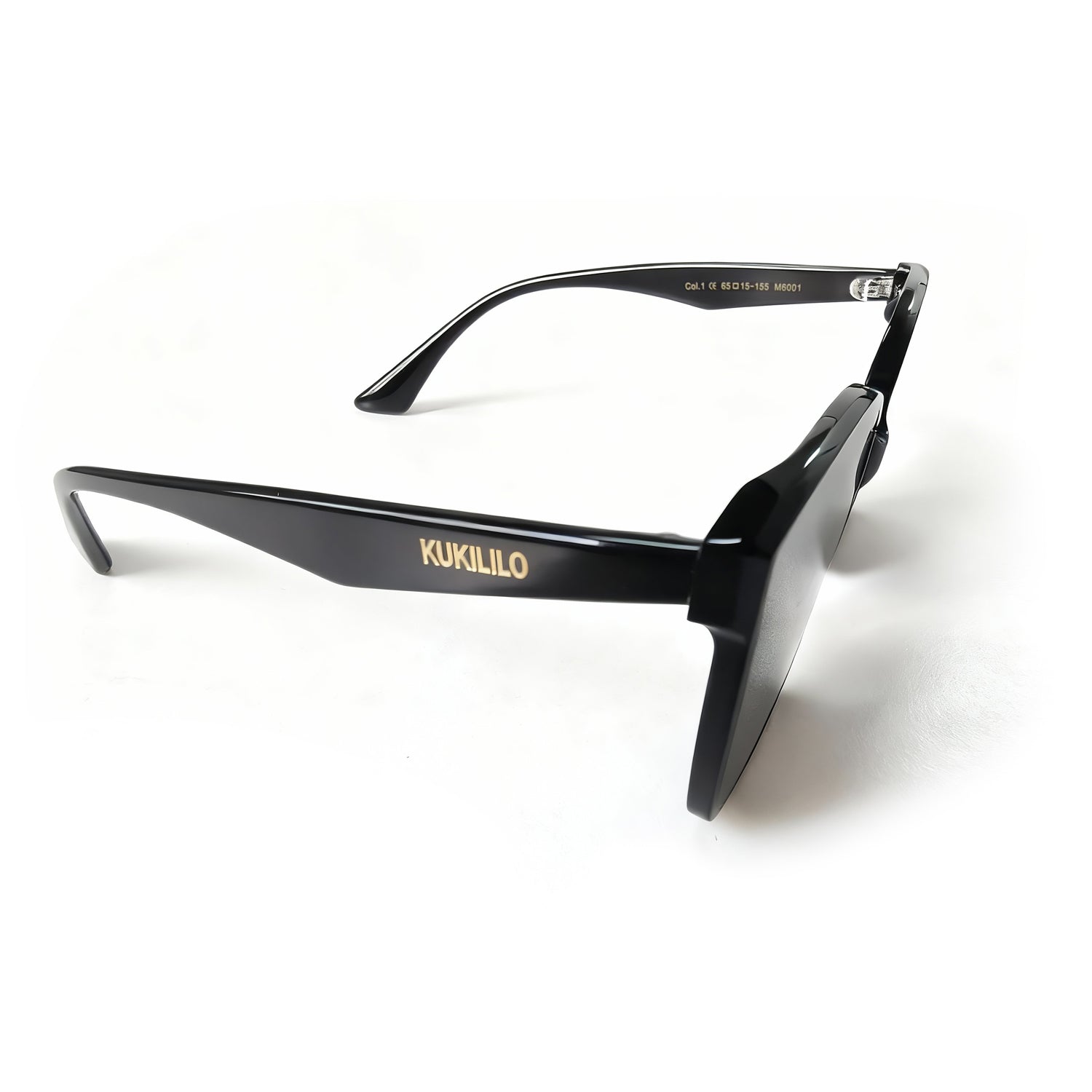KUKILILO Trendy High-Gloss Acetate Sunglasses with CR39 Lenses - All-Day Comfort & UV Shield