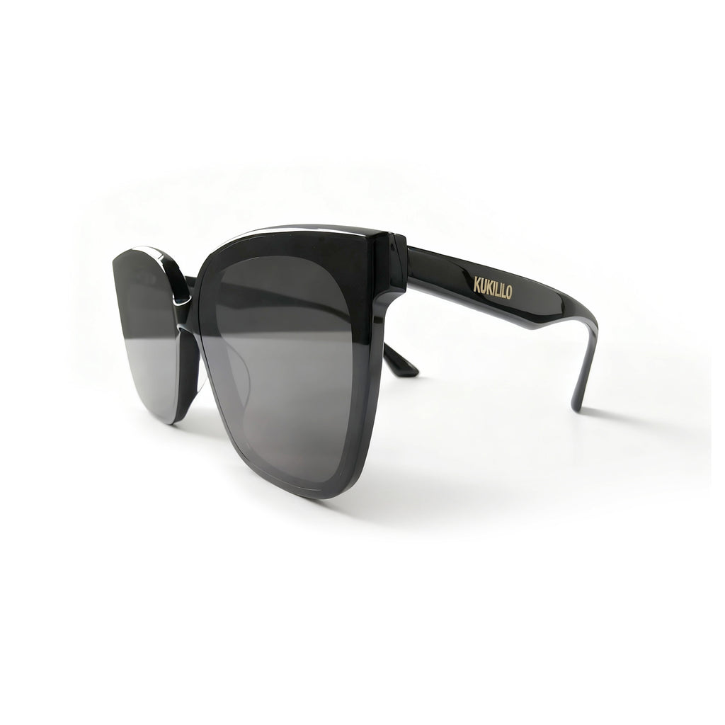 KUKILILO Trendy High-Gloss Acetate Sunglasses with CR39 Lenses - All-Day Comfort & UV Shield